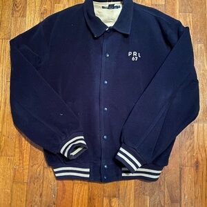 Polo Ralph Lauren Navy Varsity Jacket Large * Mint